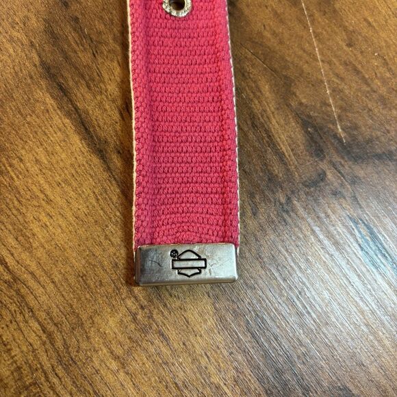 VTG Harley Davidson Pink Grommet Grunge Y2K Belt Womens - Picture 6 of 8